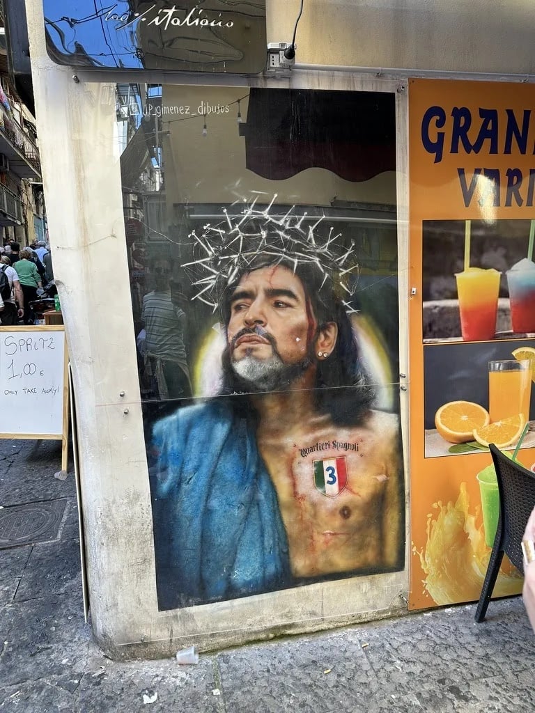 Exceptionally tasteful Maradonna mural in Quartieri Spagnoli