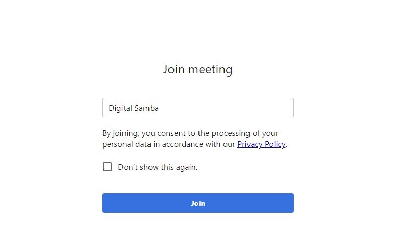 Join the meeting - Digital Samba