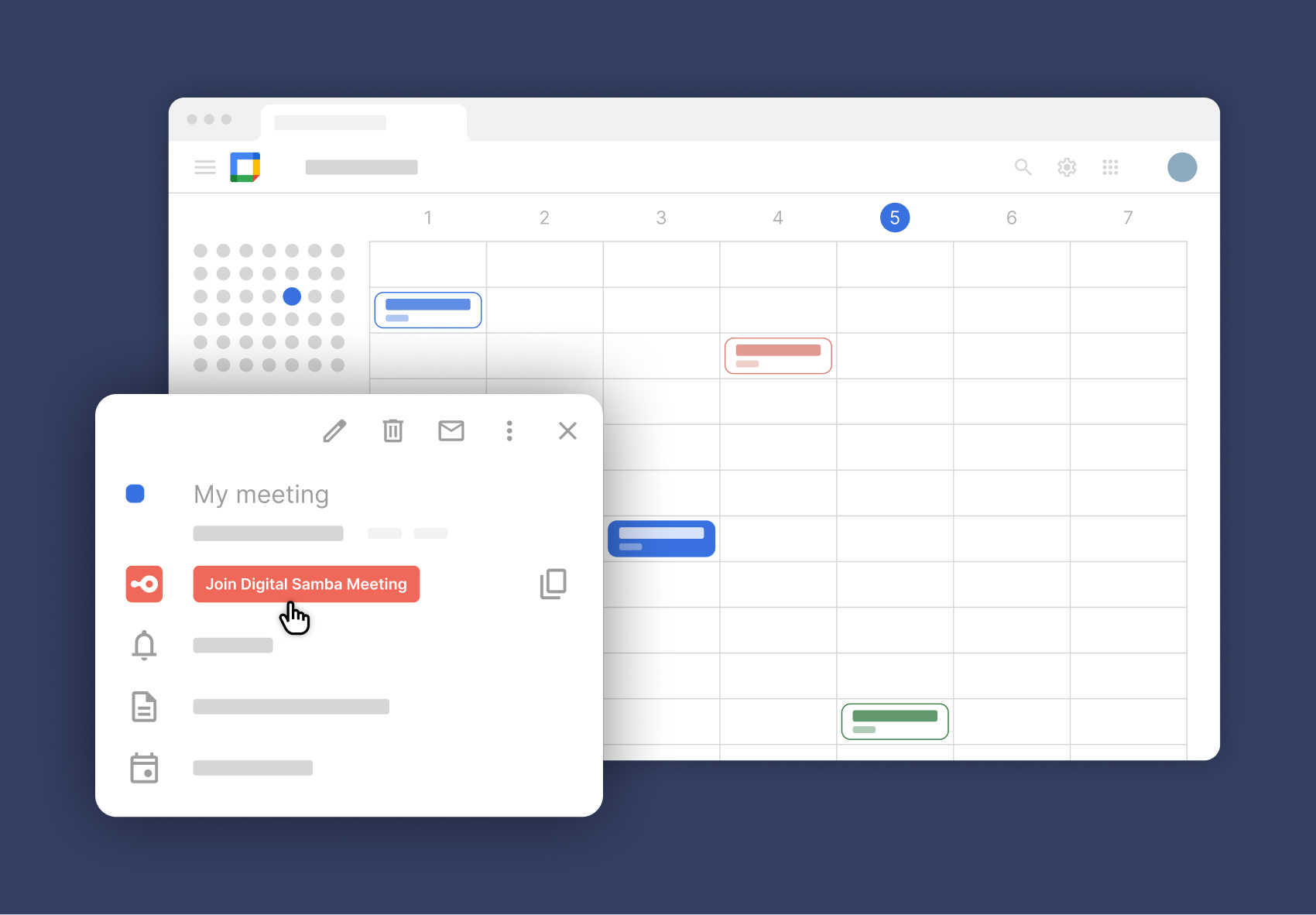 Videoconferencing Google Calendar Addon - Digital Samba 2-1