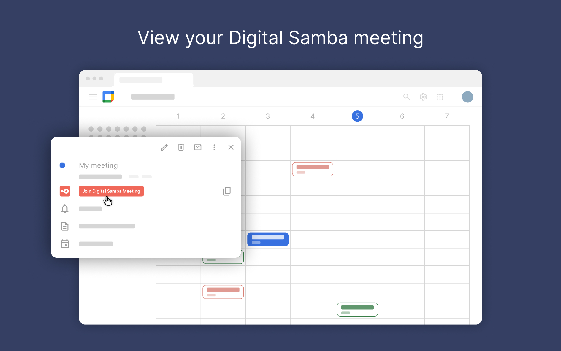 Videoconferencing Google Calendar Addon - Digital Samba 2