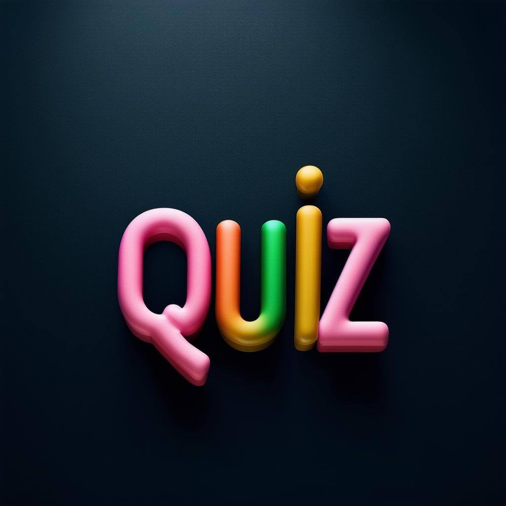 word quiz on a bit dark background