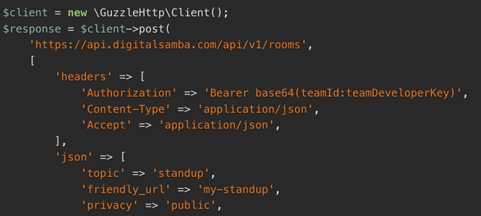 digital samba video conference API, video chat SDK