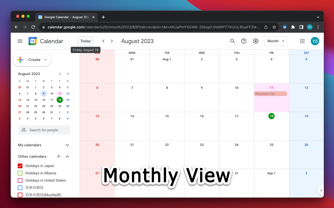 G-calizes Google Calendar plugin